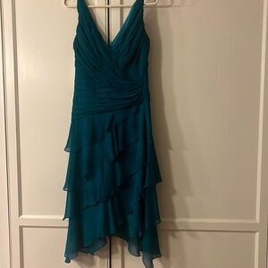Tadashi Shoji teal dress size 6 new with tags